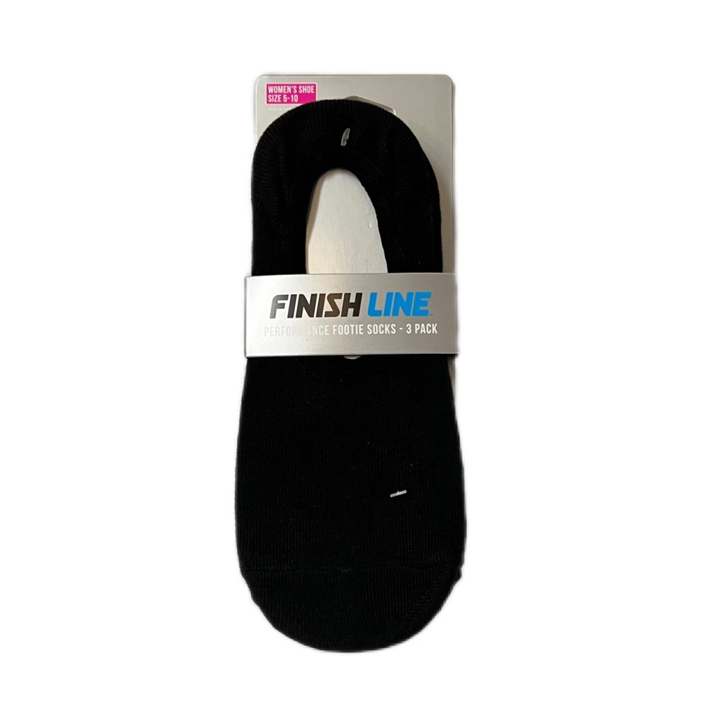 Women’s Finishline Performance Footie Socks 3pk Sz 5-10 - Picture 2 of 3